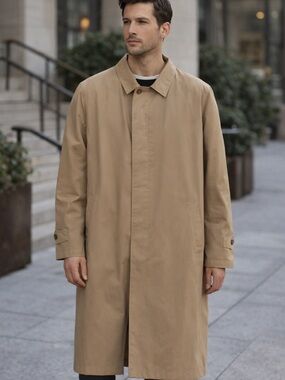 Loro Piana Men’s Tan Rainmate Coat Size IT56 | US46